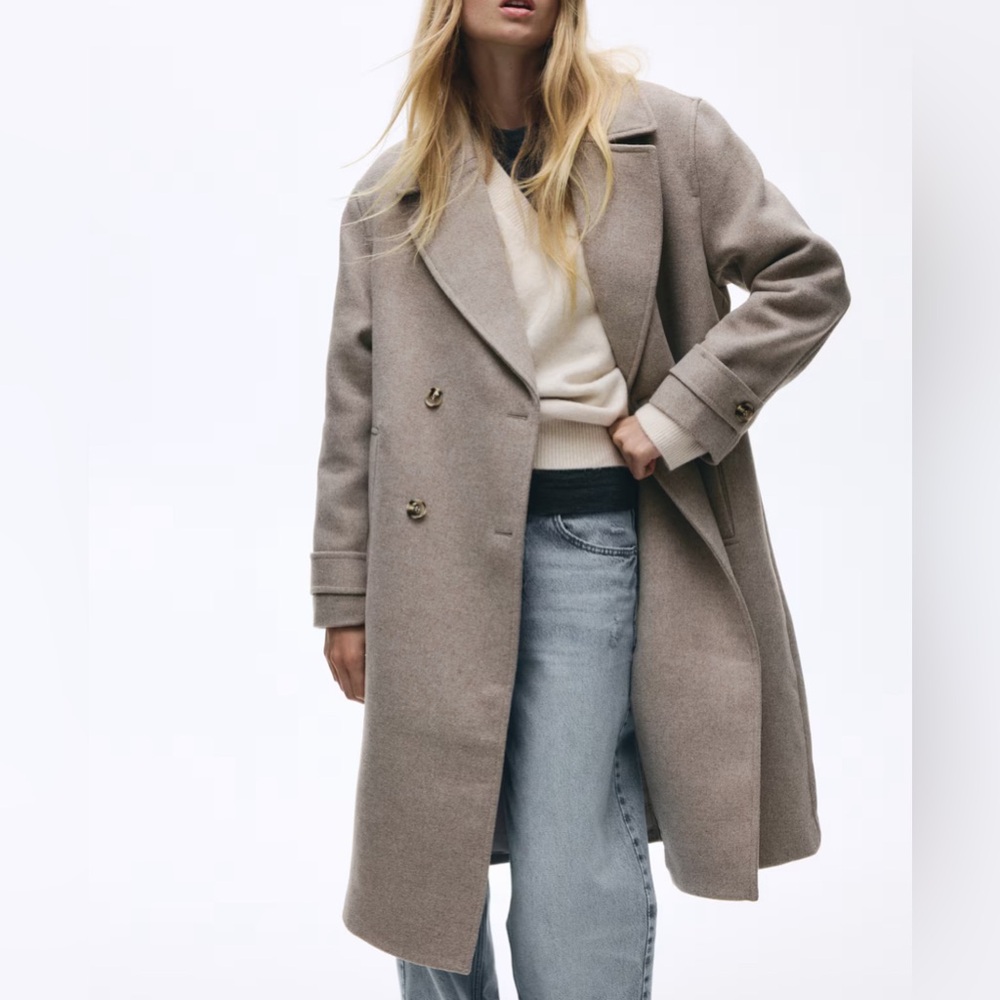 Hm double breasted coat med sale tonight only